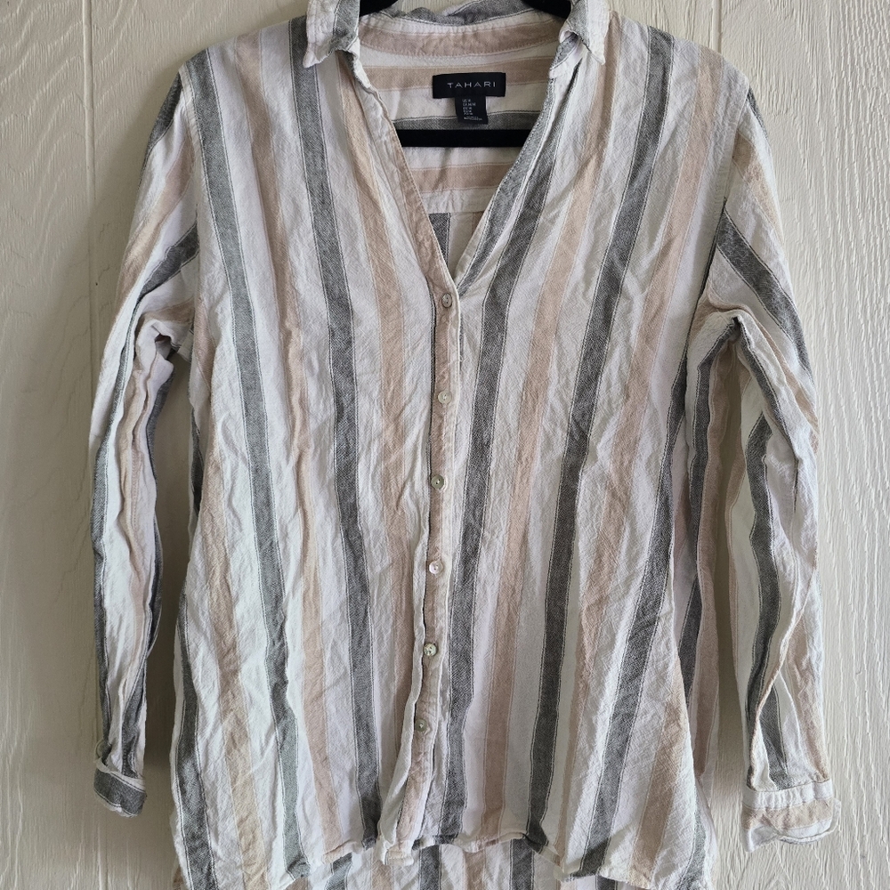 Tahari Blouse Sz M